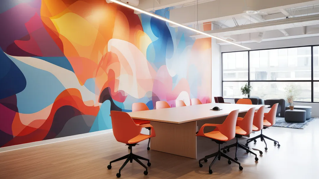indoor office wall mural